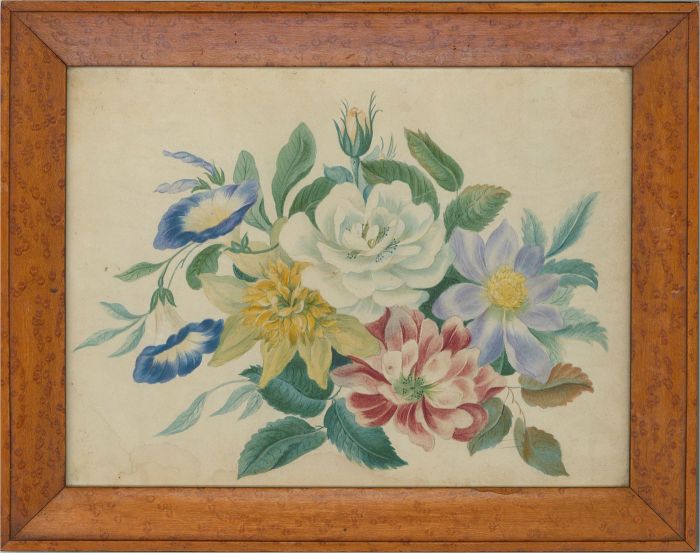 Mid 19th Century Watercolour - Victorian Posy