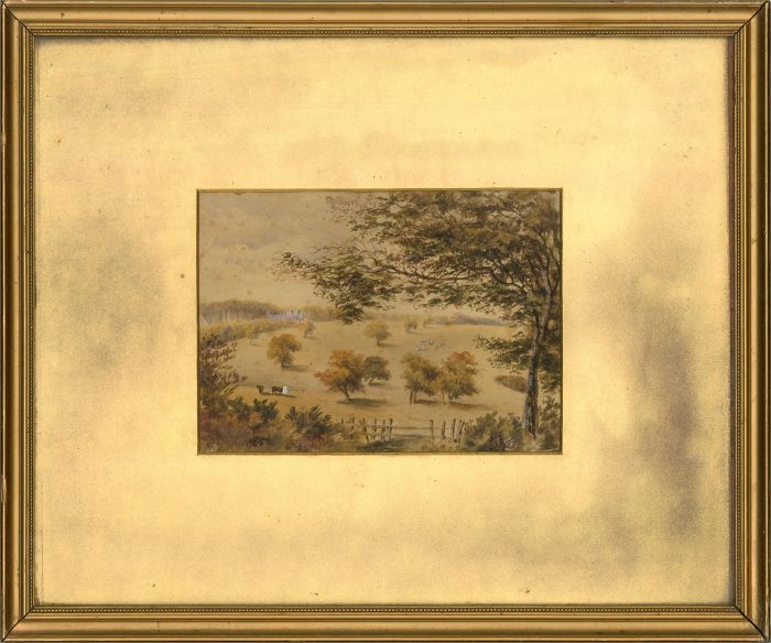 Mid 19th Century Watercolour - Country Estate