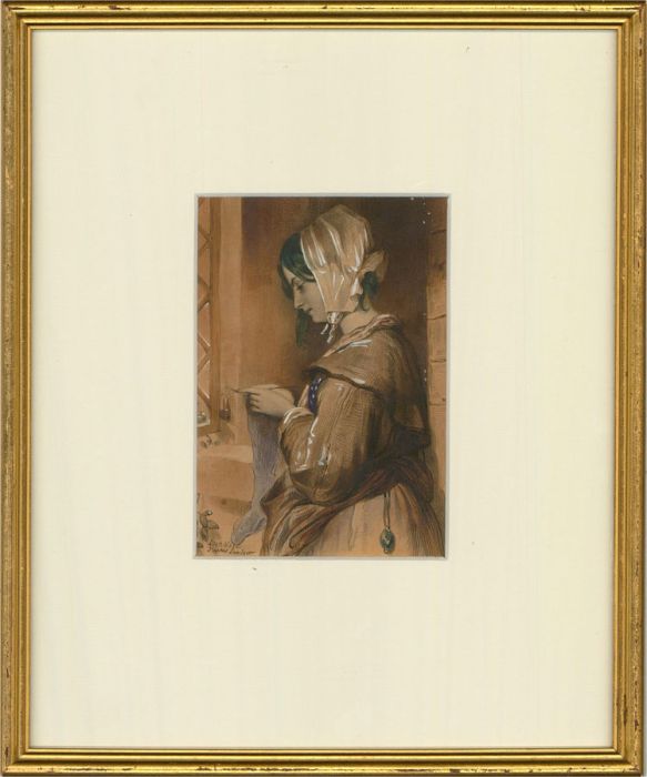 Leon Noel after Landseer - 1896 Watercolour, Lady Louisa Russell