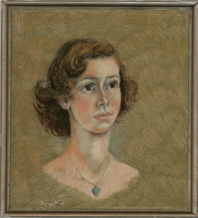 Marjorie Cox (1915-2003) - 1960 Pastel, Brown-Eyed Woman