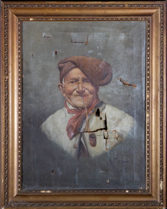 For Restoration - K. Titon - Mid 20th Century Oil, Pipe Smoker