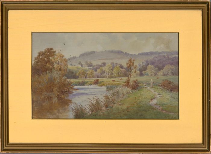 Elliot H. Marten (fl.1886-1910) - Late 19th Century Watercolour, The River Arun