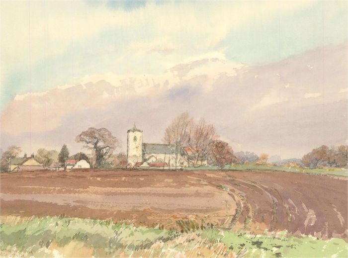 Keith Johnson (1931-2018) - 1989 Watercolour, Tuttington, Norfolk