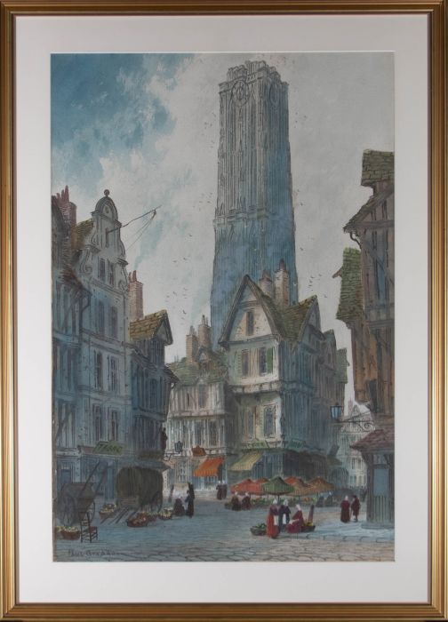 Paul Braddon (1864-1938) - Early 20th Century Watercolour, French Street Scene