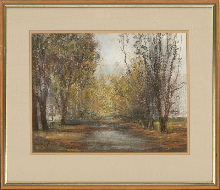 Doris Corbett - 20th Century Pastel, Autumn On Jack Lane