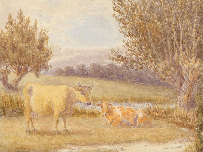Early 20th Century Watercolour - Resting by the River