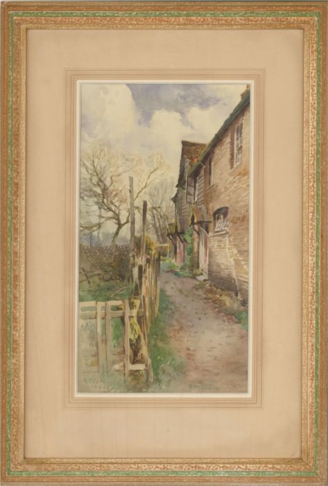 Herbert Alexander (1874-1946)  - 1924 Watercolour, Alley In Twickenham