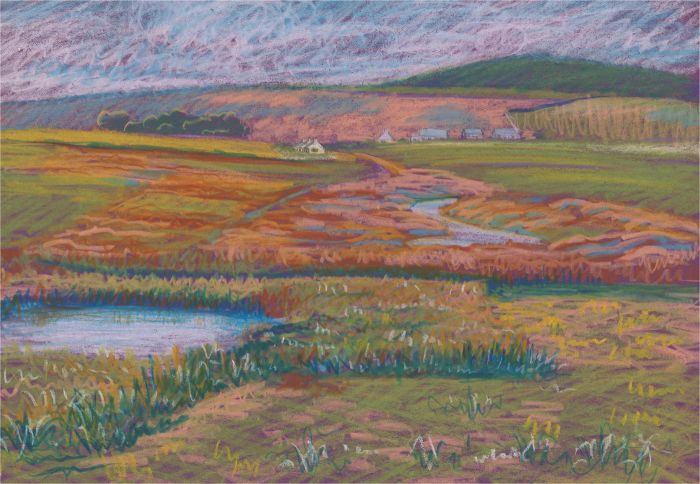 Helen Brennan  - 20th Century Pastel, Vibrant Landscape