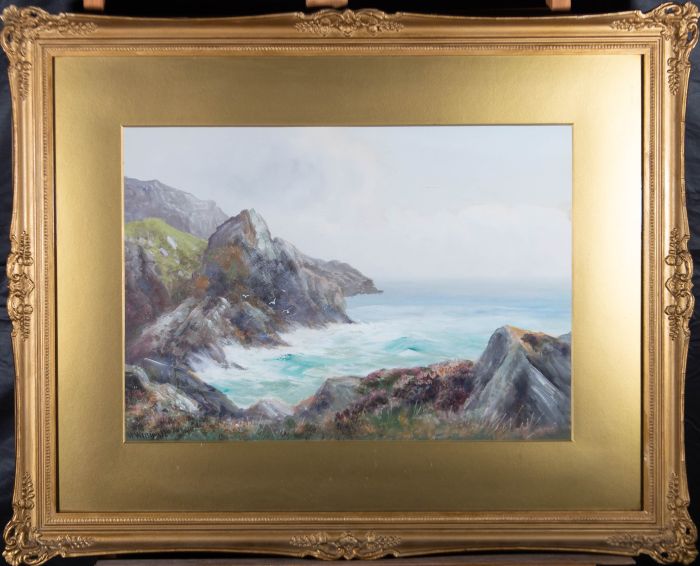 Helen Ainslie Wingate (1886-1954) - Early 20th Century Gouache, Waves and Rocks