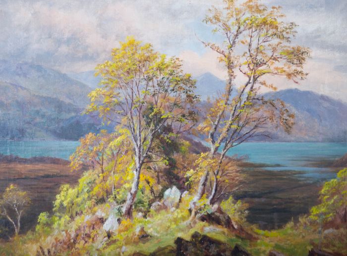 Frederick E. Robertson  - Early 20th Century Oil, Verdant Lake Shore
