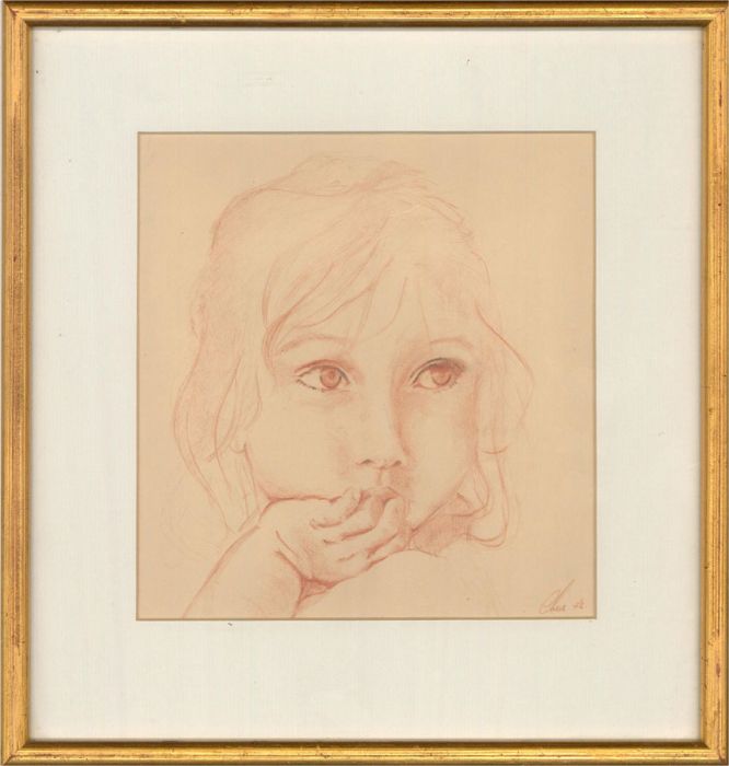 Chris - 1976 Coloured Pencil, A Child's Gaze