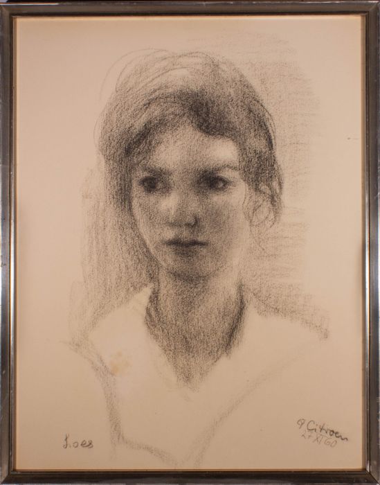 A. Citroen  - 20th Century Charcoal Drawing, Portrait of Loes