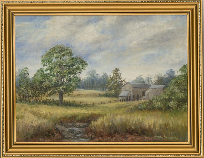 Anita Skinner - Contemporary Oil, Farm in the Yorkshire Dales
