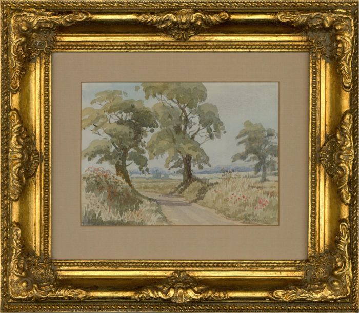 M. G. Slater - 1991 Watercolour, Summer Country Road