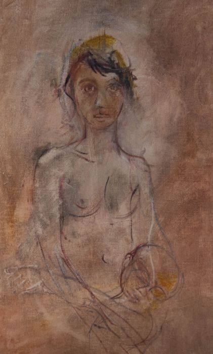 20th Century Oil - Mother and Baby