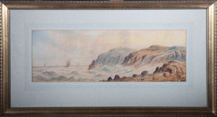 S.E. Hall (fl.1910-1930) - Early 20th Century Watercolour, Rocks Near Ramsey