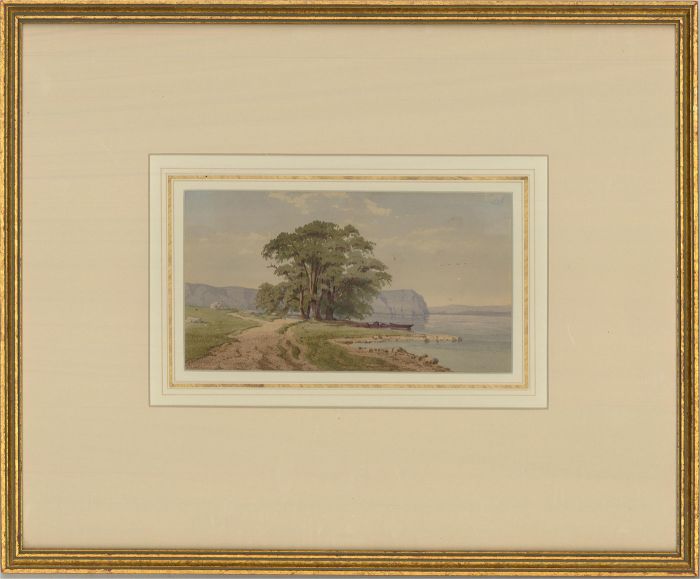 Mid 20th Century Watercolour - Coastal Walk