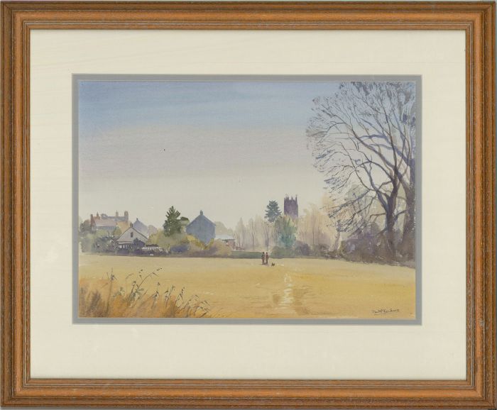 Don McKechnie - Contemporary Watercolour, Misty Morning, Beaminster