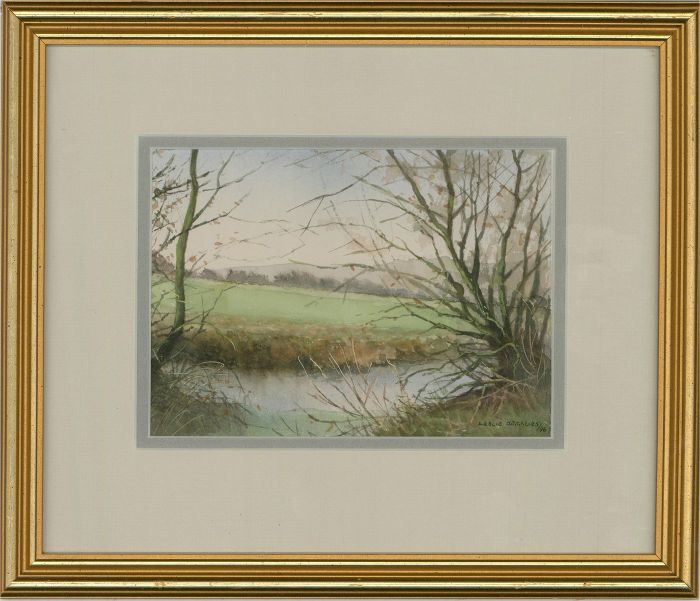 Leslie Jeffries - 1996 Watercolour, Winter Rhyne