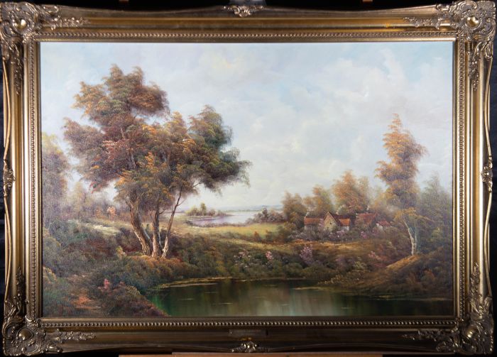 Enderby - Large 20th Century Oil, English Landscape