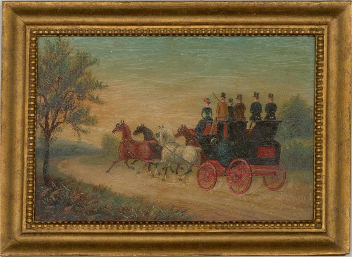 Hayes - Late 19th Century Oil, Carriage in the Countryside