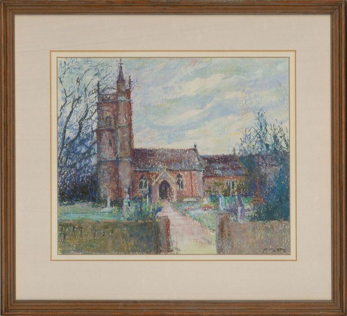 P. Corpe - Contemporary Watercolour, Rowberrow Church