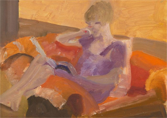 20th Century Oil - The Orange Sofa