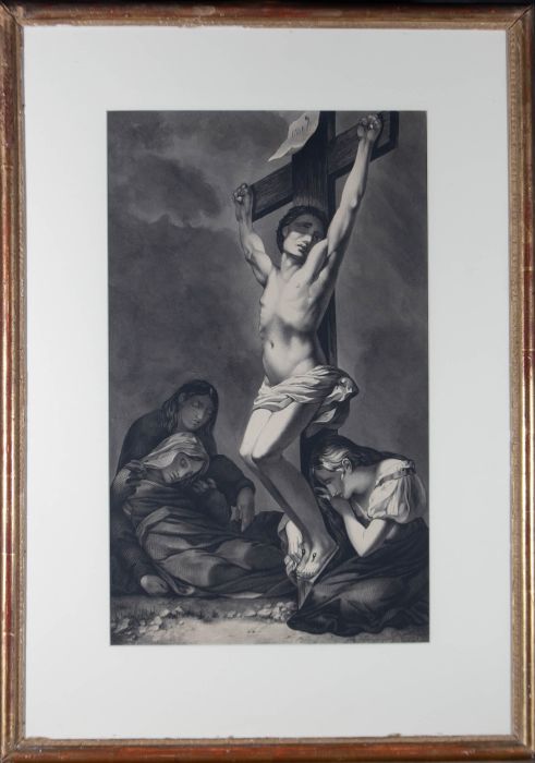 J. Forlay - 1859 Watercolour, The Swoon of the Virgin