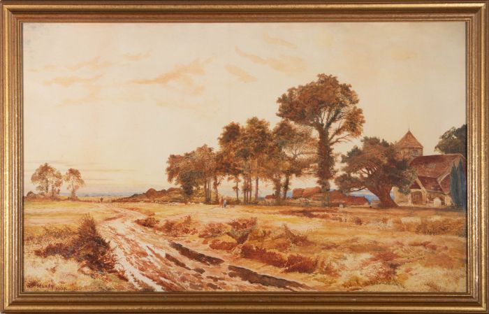 W.F. Mundy - 1907 Watercolour, Fast Falls the Eventide