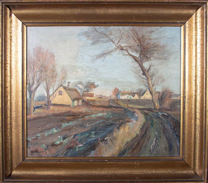 Axel Aabrink (1887-1965) - 1936 Oil, Farm Scene