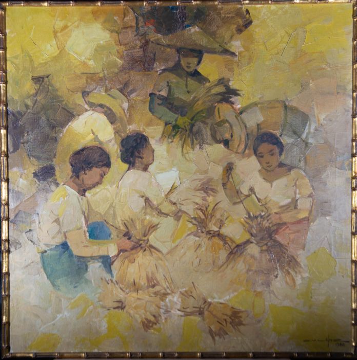 Crispin Villafuerte Lopez (1903-1985) - 1980 Oil, Binding Sheaves