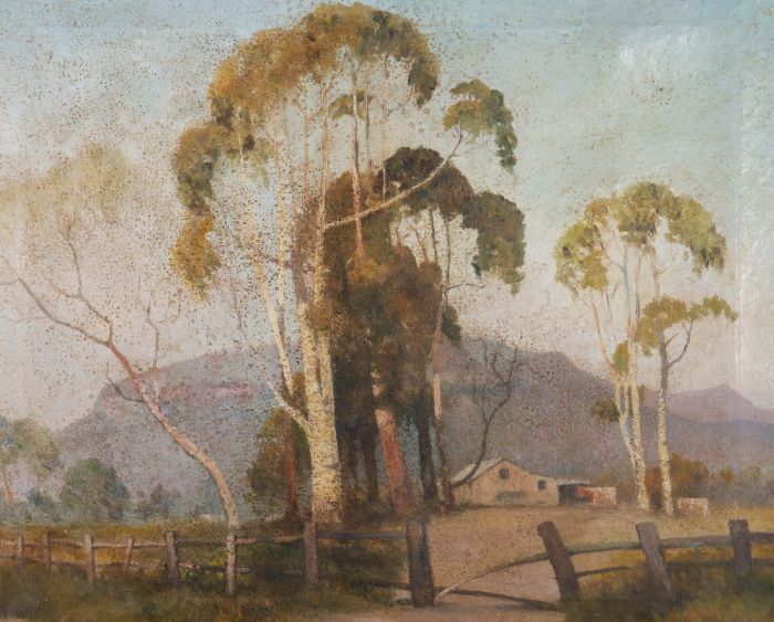 For Restoration - Mid 20th Century Oil - Rural Farm