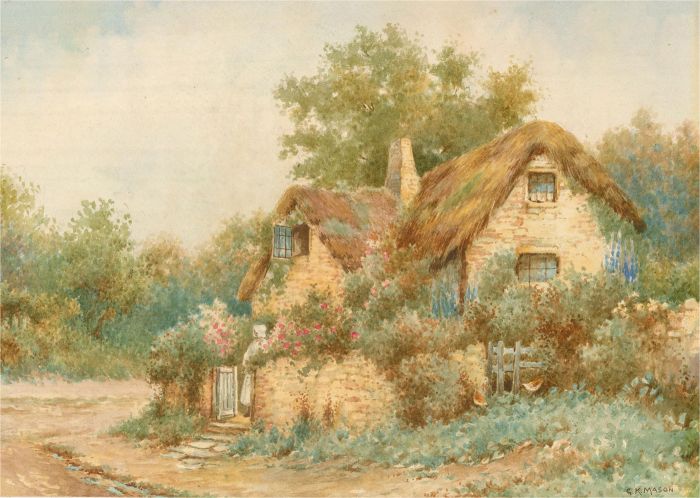 G.K. Mason - Early 20th Century Watercolour, Country Cottage