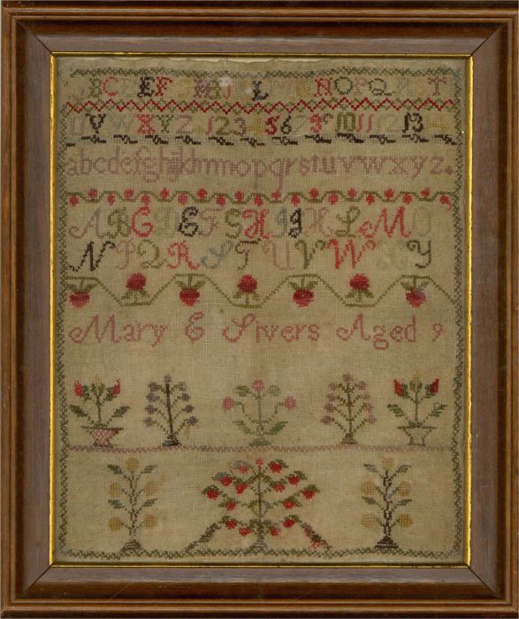 Harriet and Mary Rivers - A Pair of 1863 Embroidery Samplers