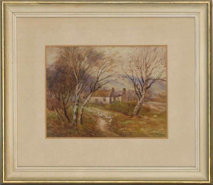 Charles Potter (1832-1907) - 19th Century Watercolour, Country Cottage