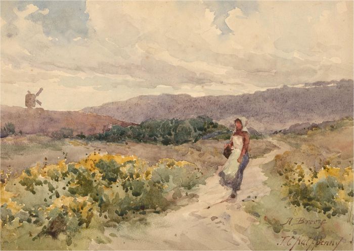 John C. Halfpenny (1853-1933) - Early 20th Century Watercolour, A Breeze