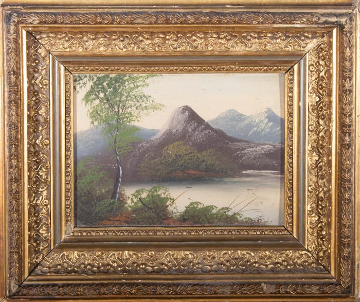 Early 20th Century Oil - Mountain Lake