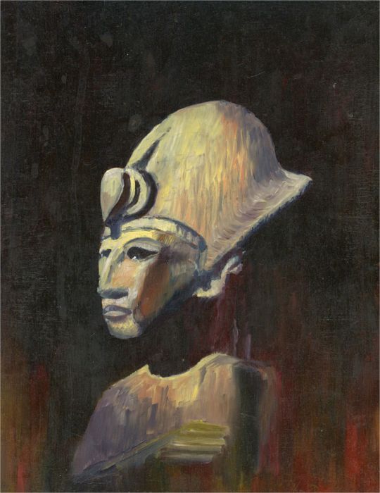 20th Century Acrylic - Ancient Egyptian Bust