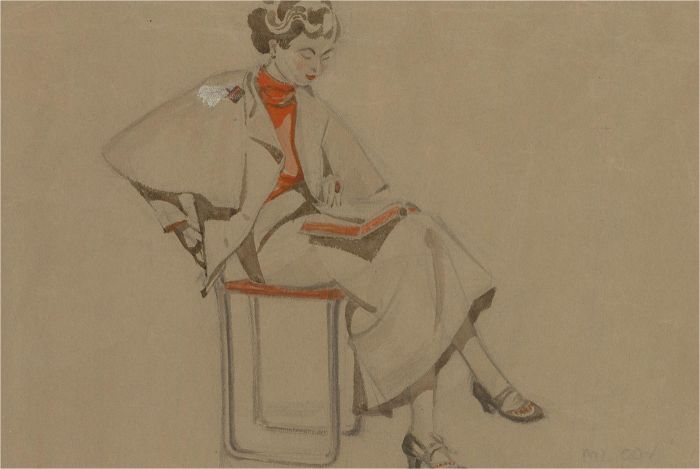 Marjorie Cox (1915-2003) - Mid 20th Century Watercolour, A Moment To Read
