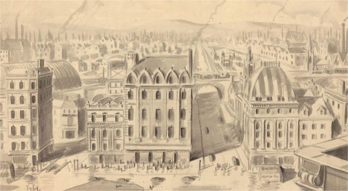 Frederick P. Cooke (1896-1978) - Mid 20th Century Watercolour, City View