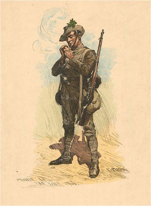 C. Clark - Mid 20th Century Lithograph, Private of the Line, 1906