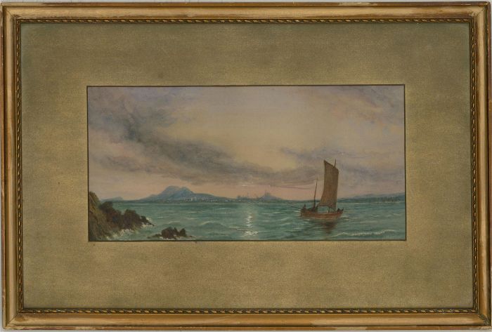 Early 20th Century Watercolour - Edinburgh from the Firth of Forth