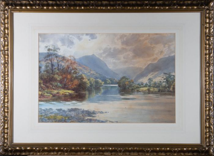Nesta Warren (fl.1909-1931) - 1931 Watercolour, Welsh Mountain Lake