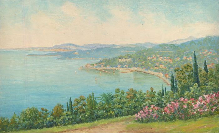 1924 Oil - Menton, French Riviera
