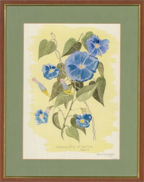 Vera Naumann - 1993 Watercolour, Morning Glory at Casa Jules, Algarve