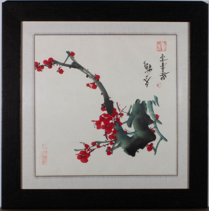 A Pair of 20th Century Watercolours - Blossom Sprays