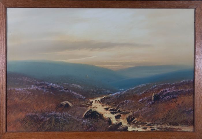 Mid 20th Century Gouache - Dartmoor Landscape