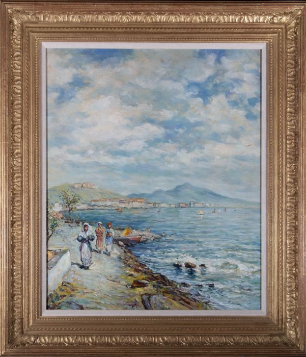 M. Humbles - 20th Century Oil, Coastal Promenade