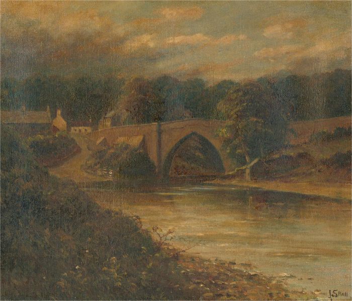 J. Small - Early 20th Century Oil, River Landscape