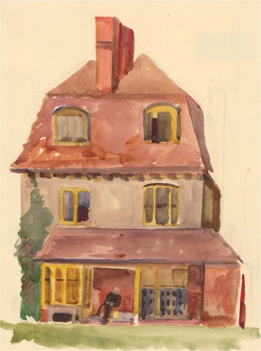 Dorothy Hepworth (1894-1978) - Mid 20th Century Watercolour, By the Front Porch